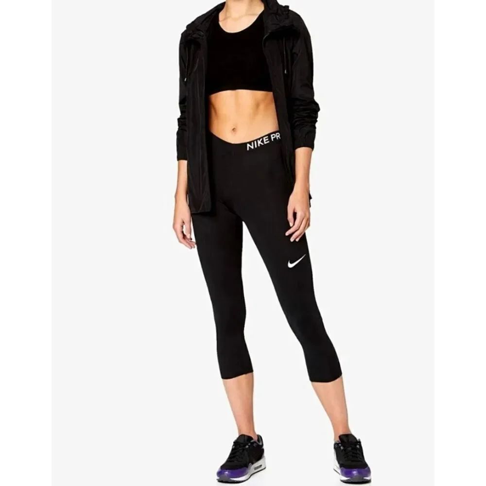 ✨Nike Pro Cropped Compression Athletic Navy Workout Sz Small Leggings✨